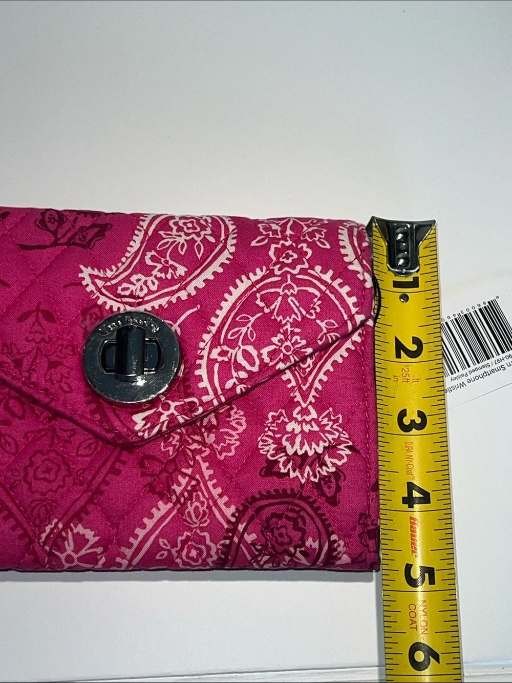 Vera Bradley Hot Pink Quilted Paisley Envelope Clutch